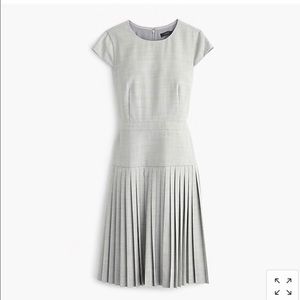 J.Crew 9AM pleated wool cap sleeve dress Grey size 0